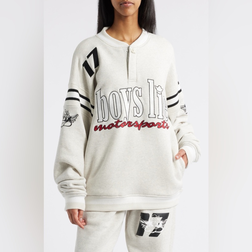 Boys Lie Grey Running On Fumes Jordan Henley Sweatshirt